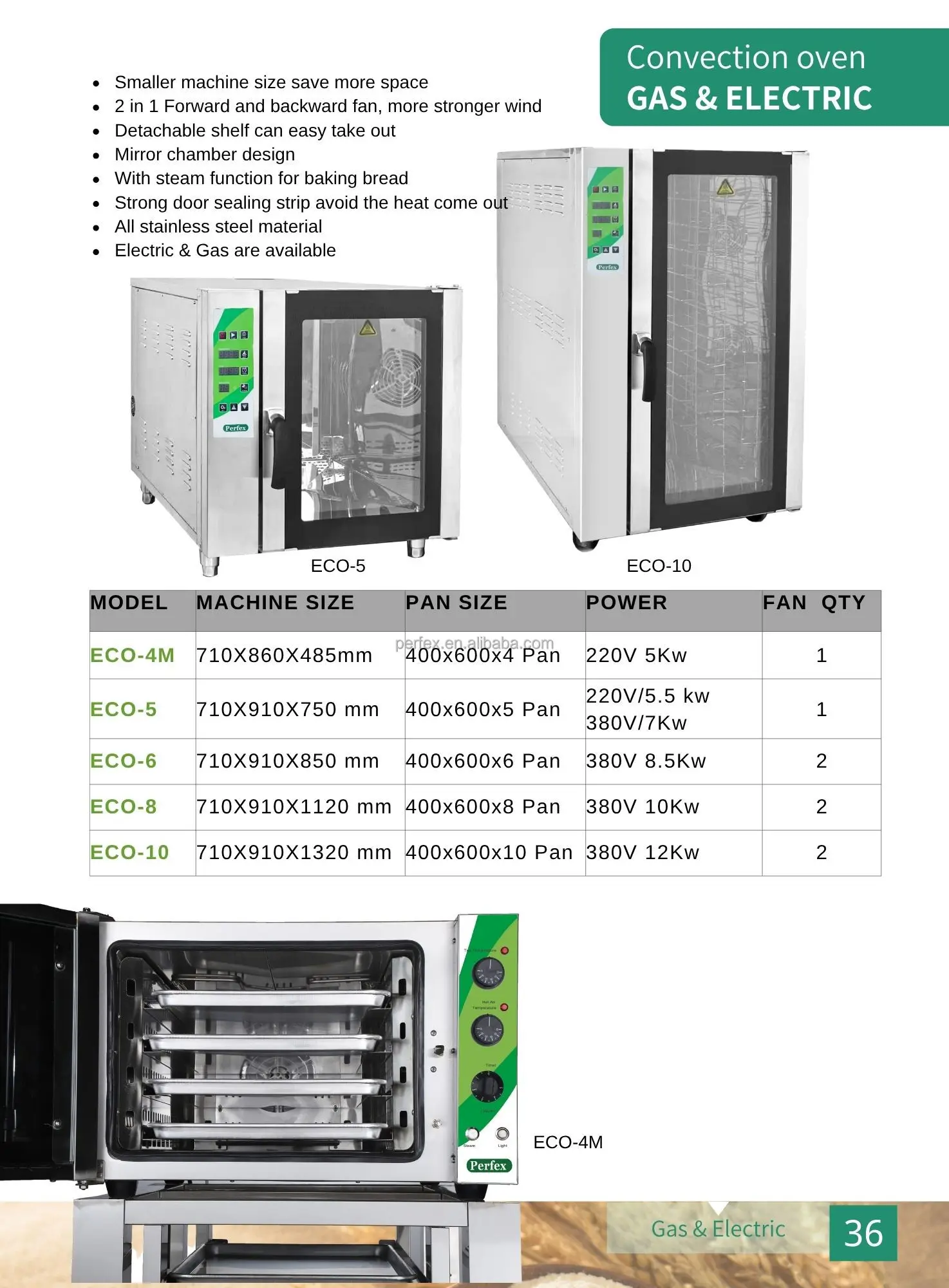 Электрическая конвекционная печь tlf eco-4m