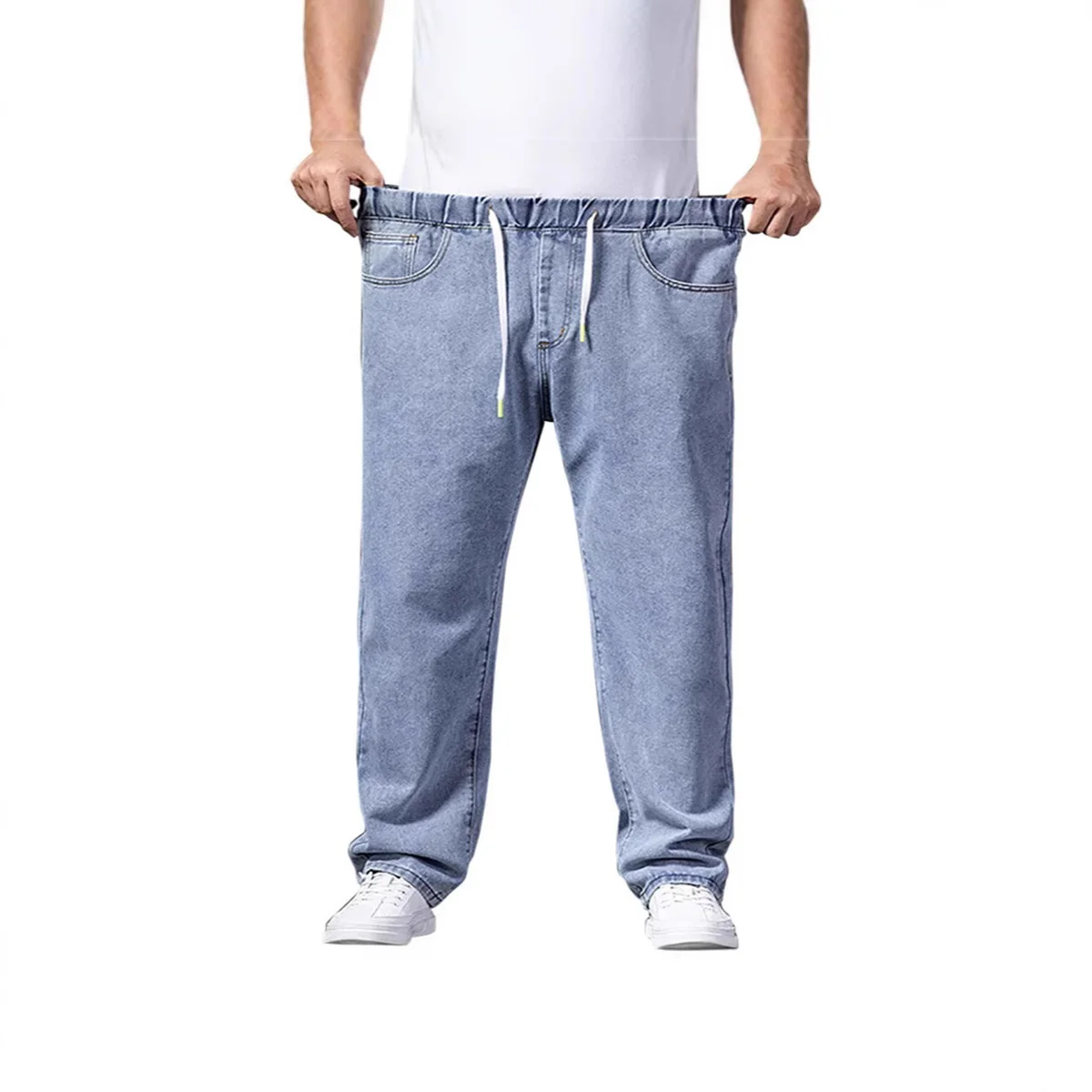 Мужские свободные джинсовые брюки европейского размера - Фотография_3