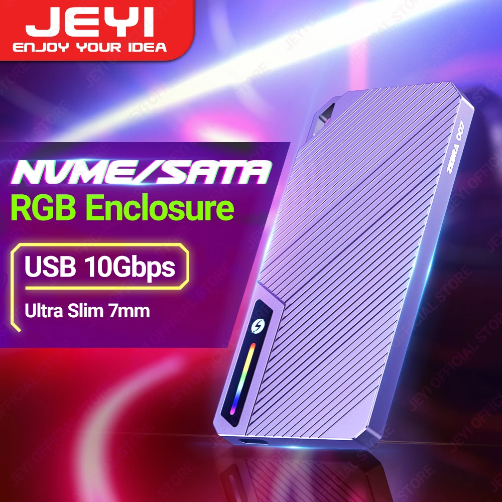 Ультратонкий корпус jeyi для ssd-накопителя rgb m.2
