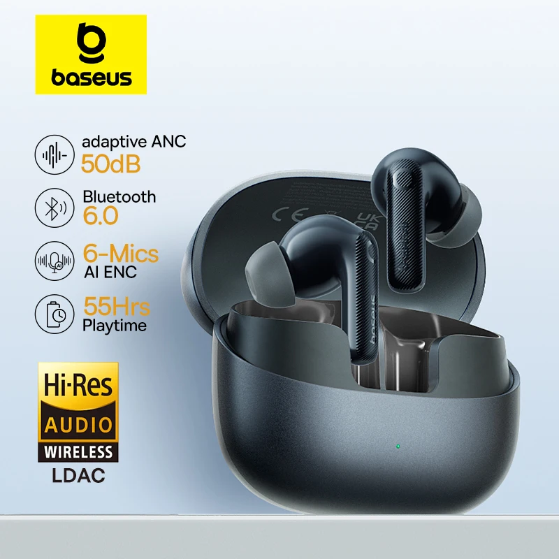 Наушники baseus ep10 pro anc беспроводные наушники bluetooth 6