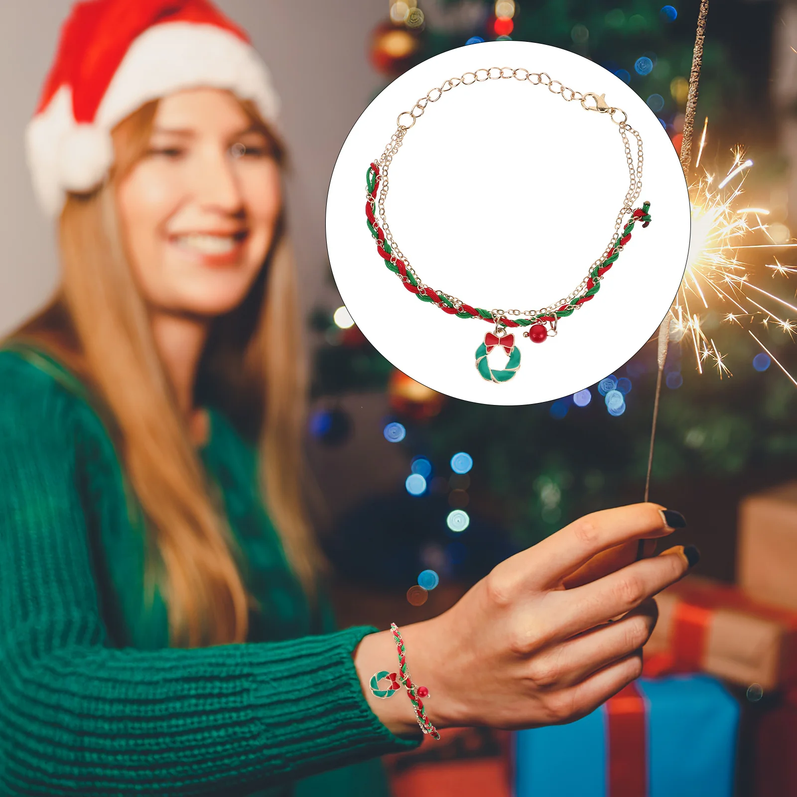 Рождественский тканый браслет - Фотография_4