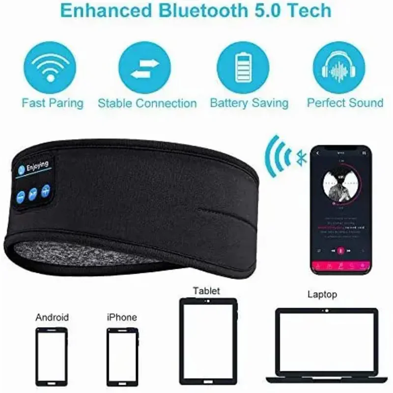 Маска для сна, bluetooth наушники для сна - Фотография_6