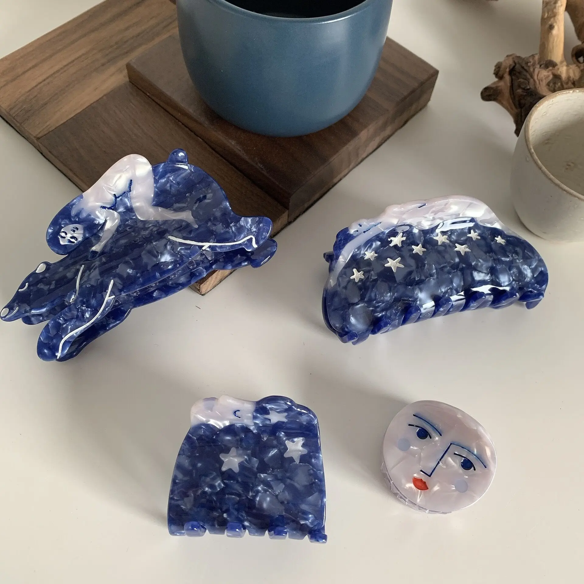 Синие заколки для волос muweordy - Фотография_4