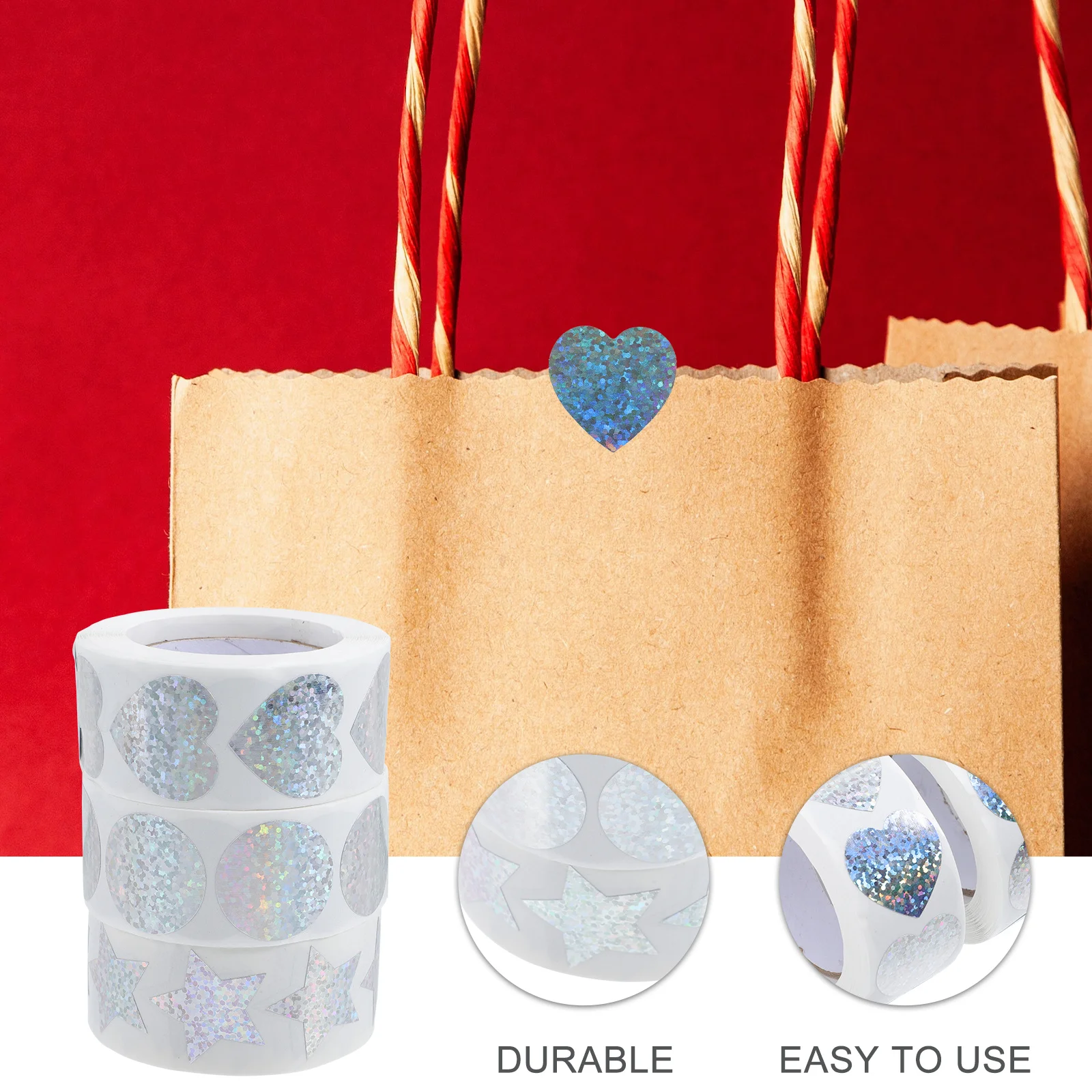 3 рулона блестящих diy уплотнительных наклеек