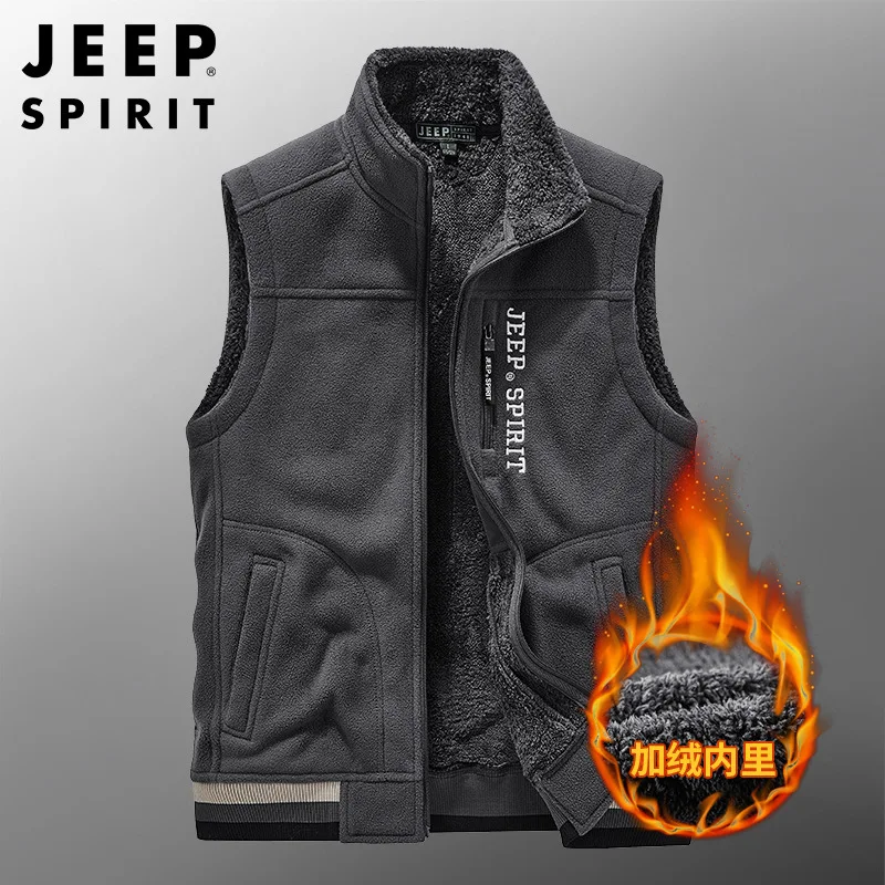 Мужской бархатный жилет на флисе jeep spirit - Фотография_4