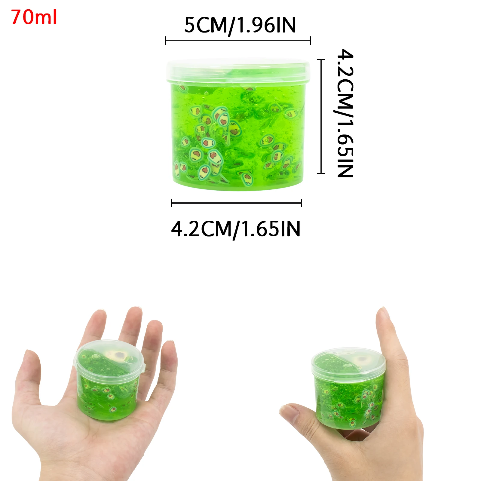 Кристально прозрачная слизь с арбузом - Фотография_2