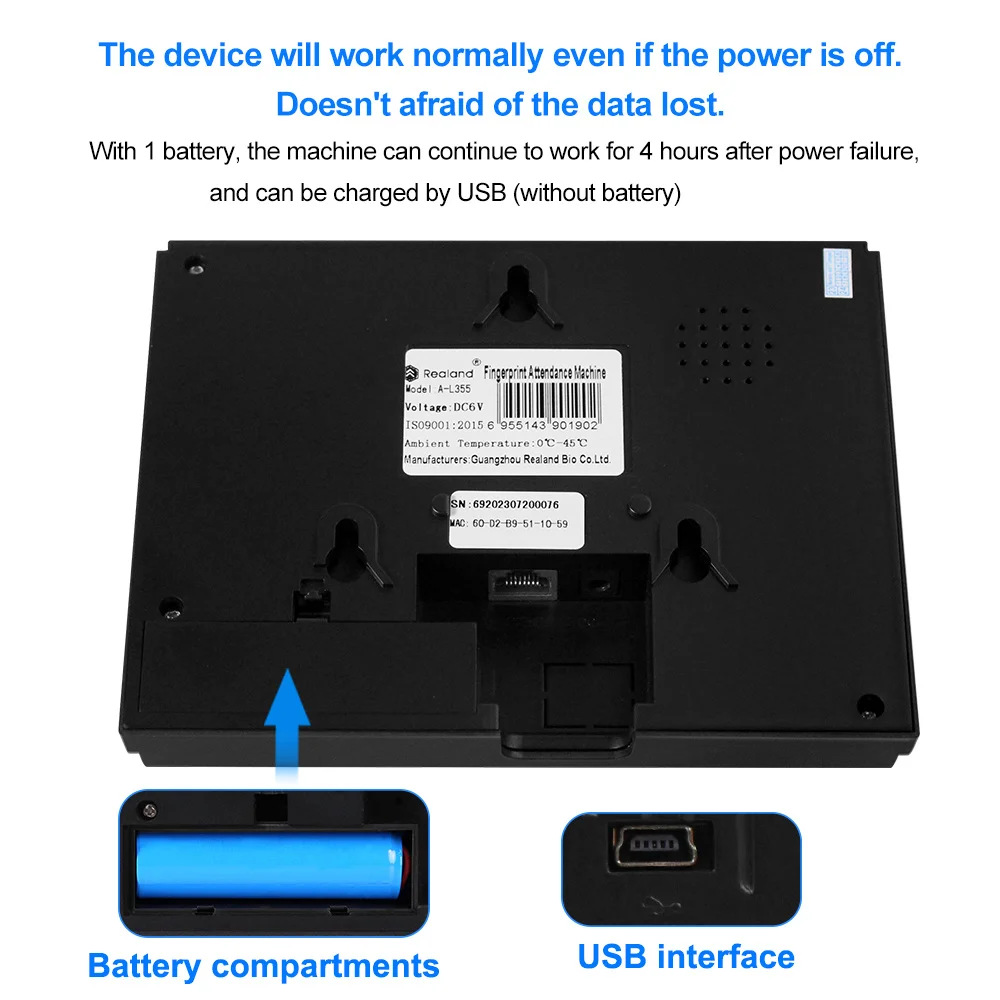 Yitoo 2,8-дюймовый wi-fi rfid биометрический - Фотография_5