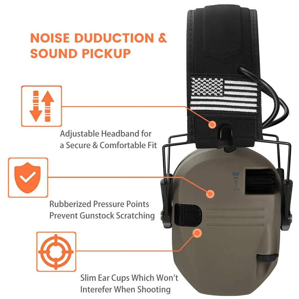 Тактическая электронная противошумная гарнитура для стрельбы с bluetooth - Фотография_4
