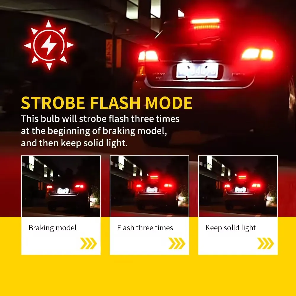 Bay15d t20 7443 w21/5w светодиодная красная - Фотография_2