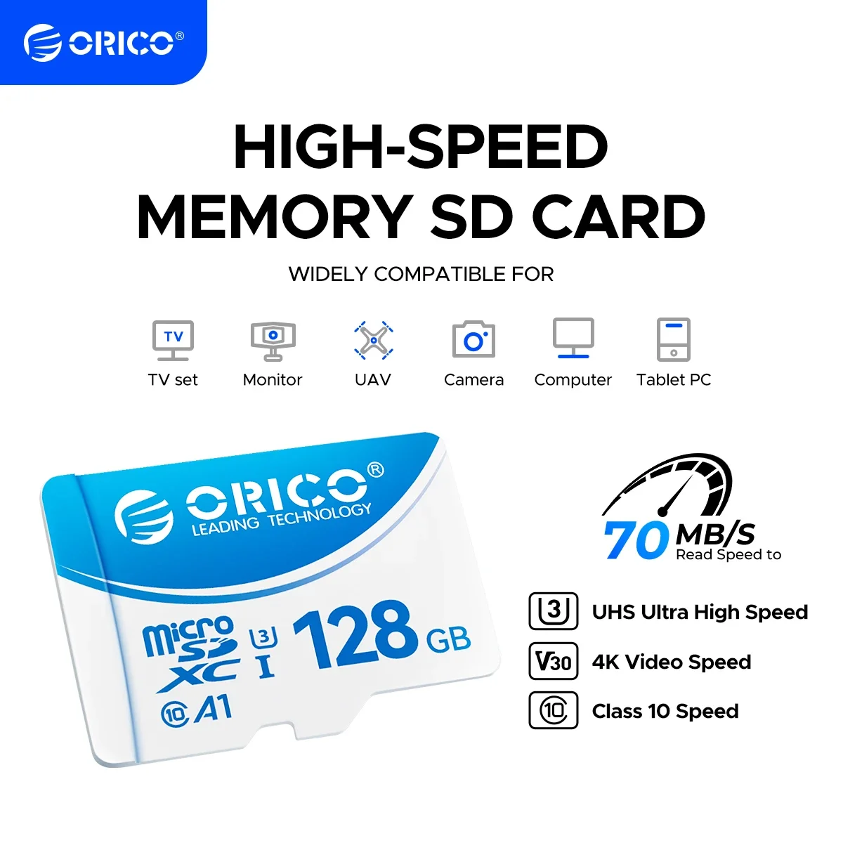 Карта памяти orico t3 128 гб microsdxc uhs-i