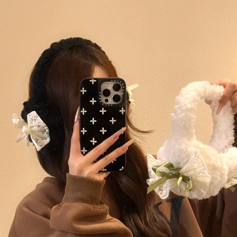 Женские наушники в корейском стиле с бантом kawaii - Фотография_4