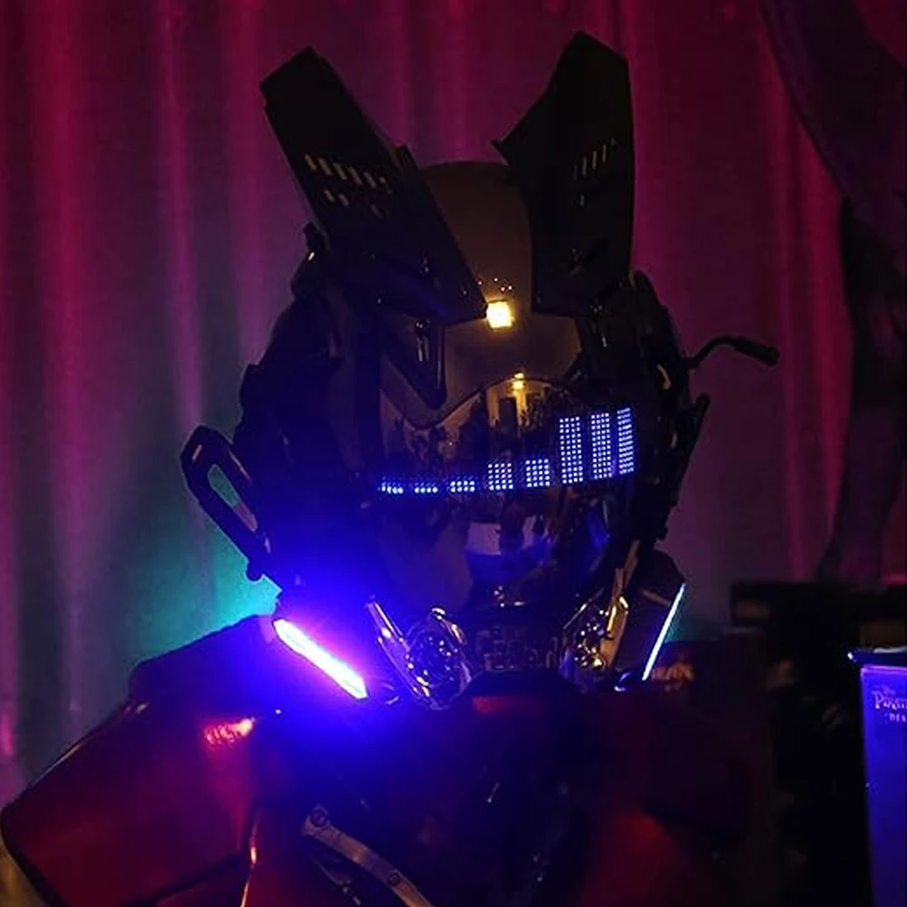 Cyberpunk gothic mask helmet techwear - Фотография_5