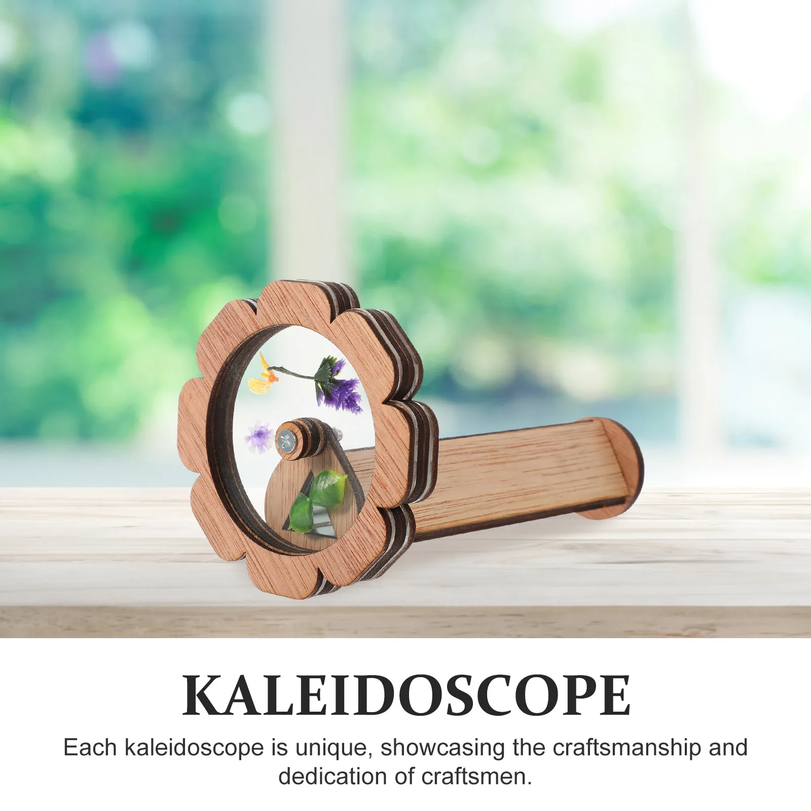 Wooden kaleidoscope portable kids