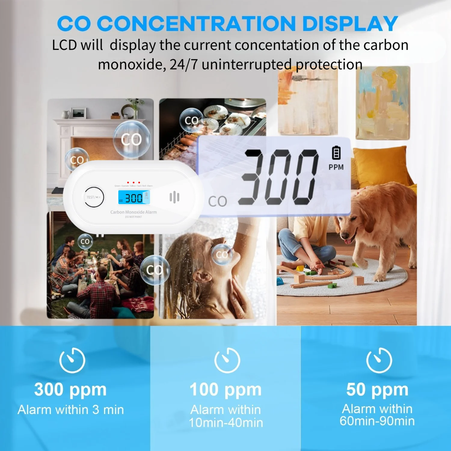 Умный детектор co v-come wi-fi с управлением через приложение tuya - Фотография_4