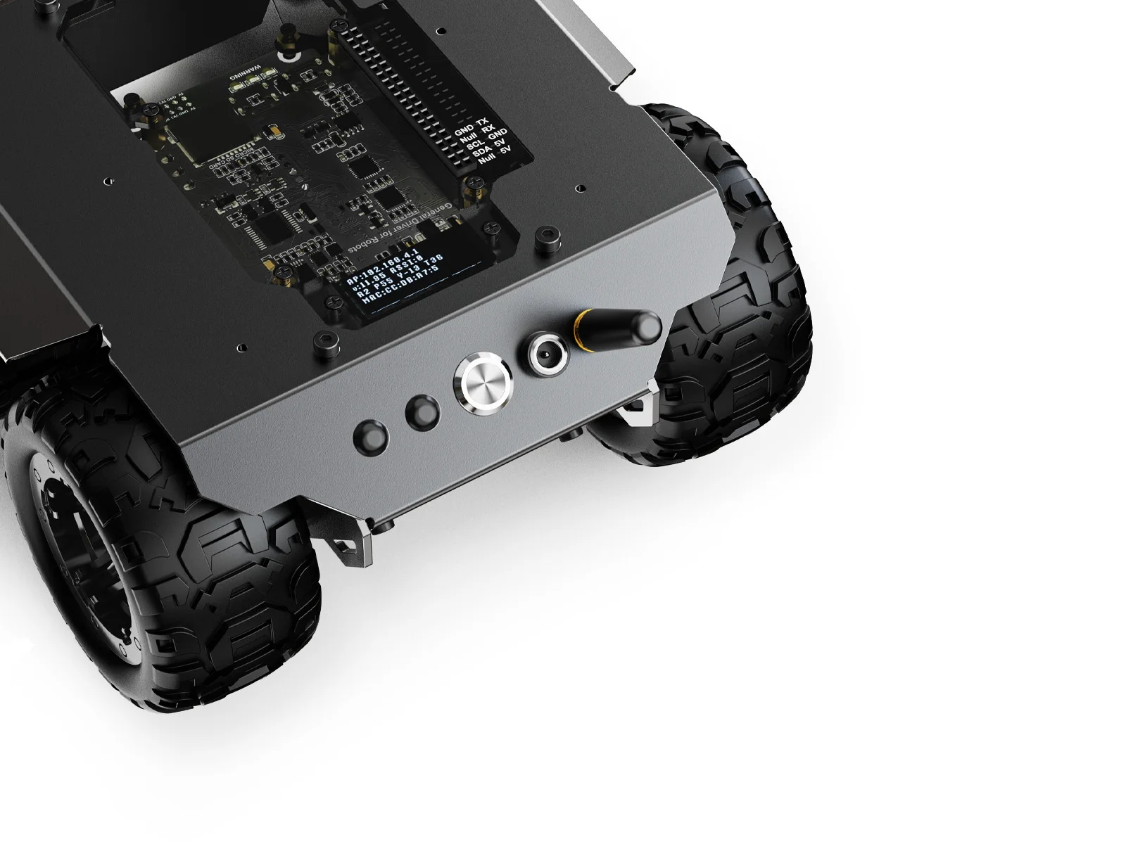 Waveshare wave rover гибкое и расширяемое шасси мобильного робота 4wd - Фотография_3