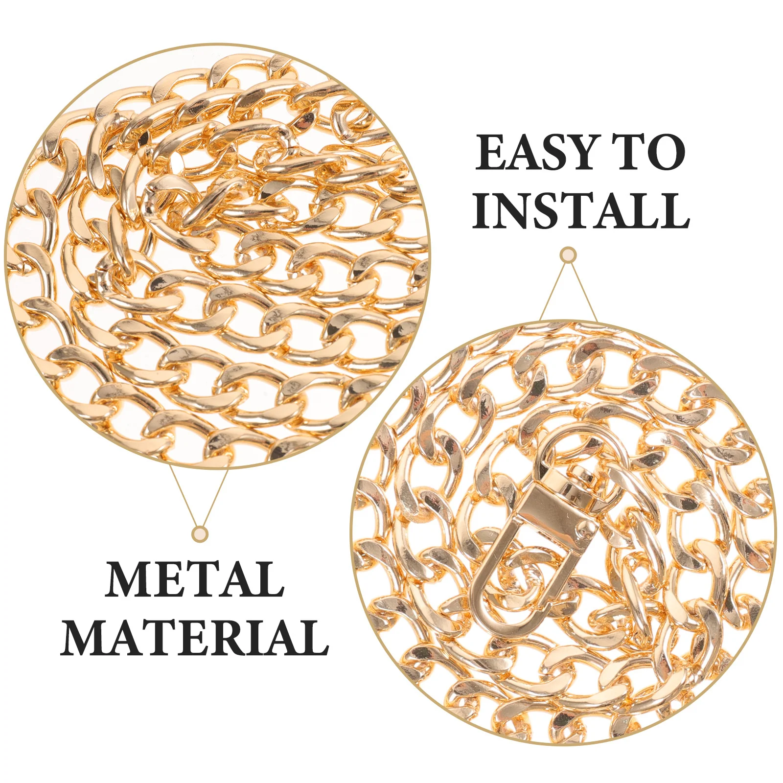 Золотая металлическая цепочка для кошелька - Фотография_3