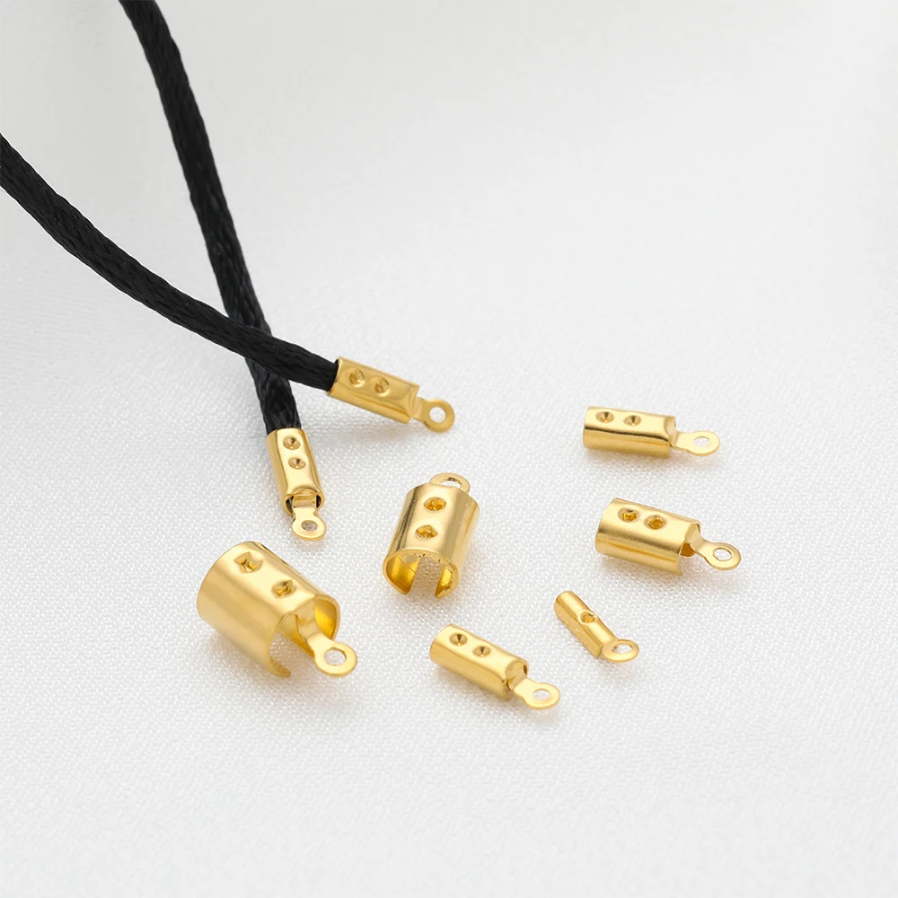 Высококачественные бусины из нержавеющей стали с обжимными концами - Фотография_2