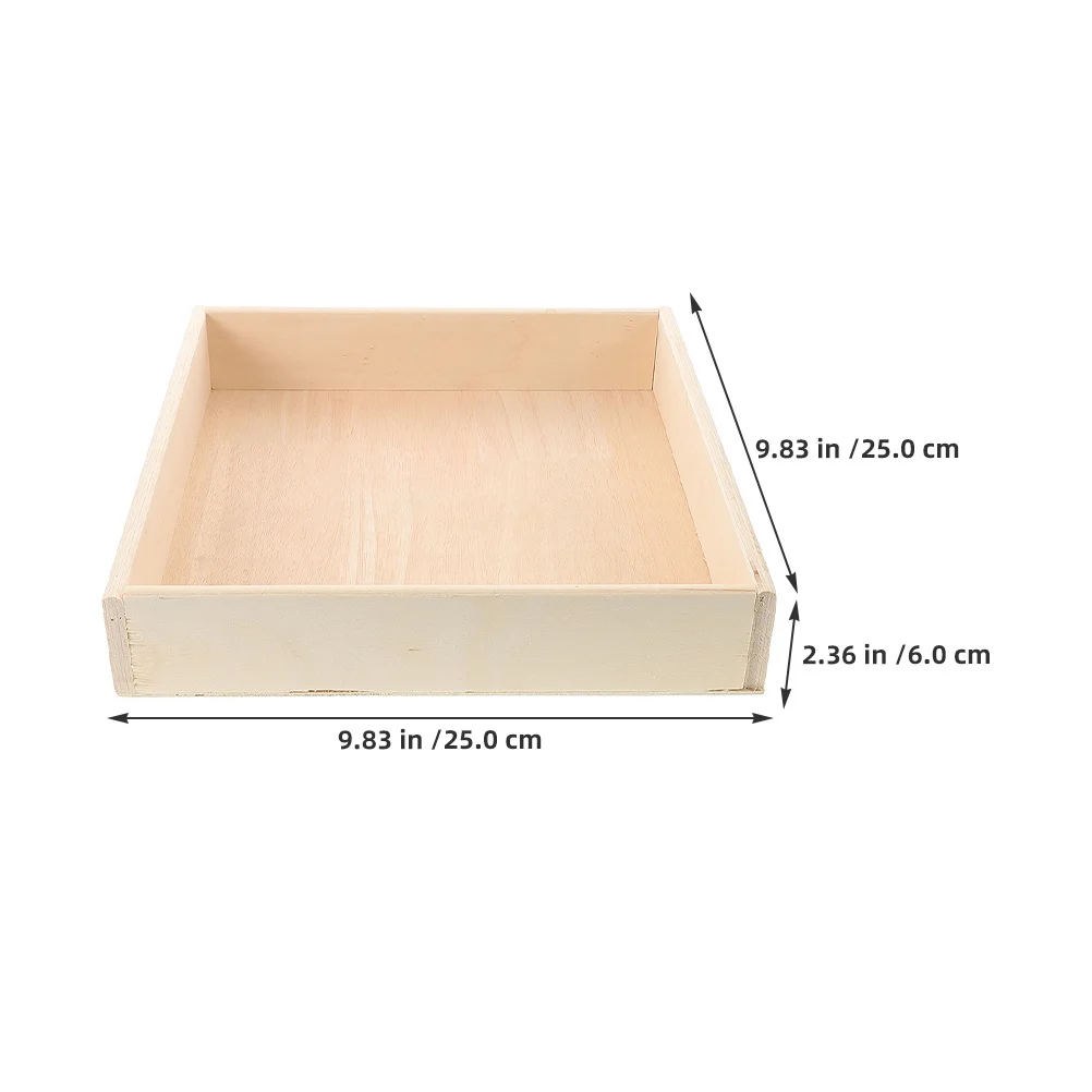 Деревянный настольный квадратный ящик для хранения песка - Фотография_6