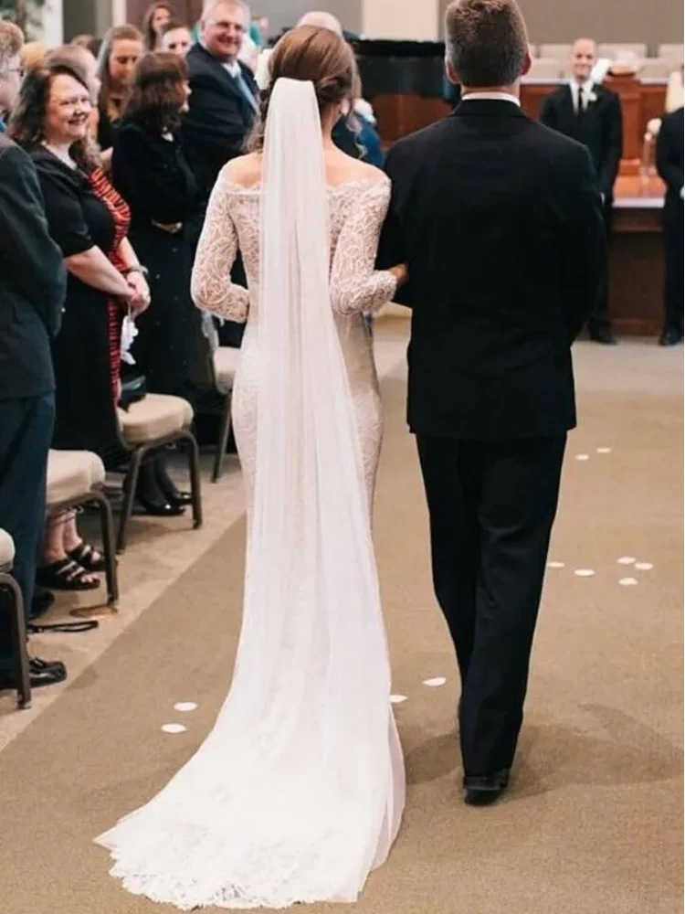 Фата свадебная двухслойная