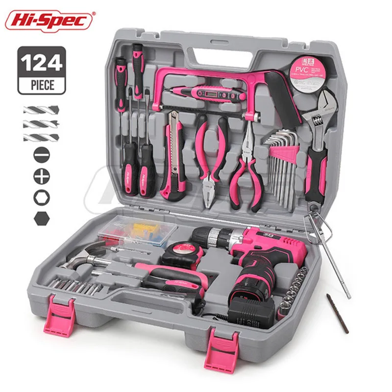 Hi-spec розовый набор ручных инструментов 3