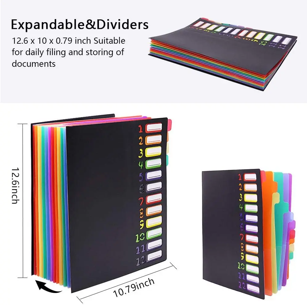 Расширяющаяся папка для файлов rainbow tab — 24 кармана - Фотография_4