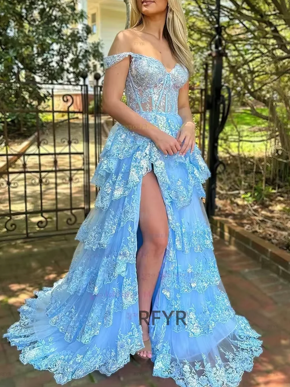 Rfyr фиолетовое вечернее платье - Фотография_4