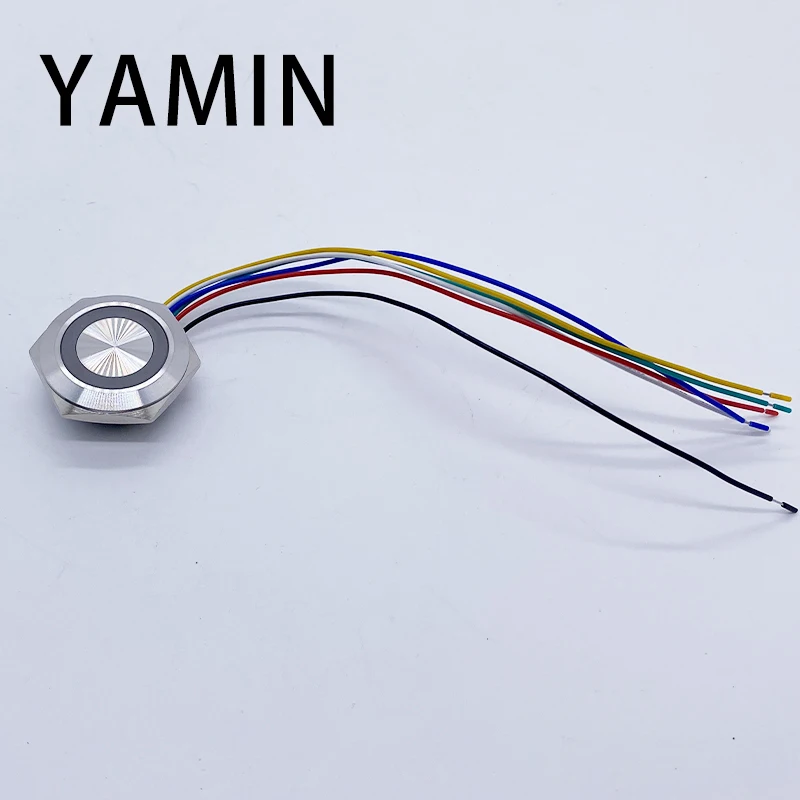 Ультракороткий металлический кнопочный переключатель с проводом - Фотография_3