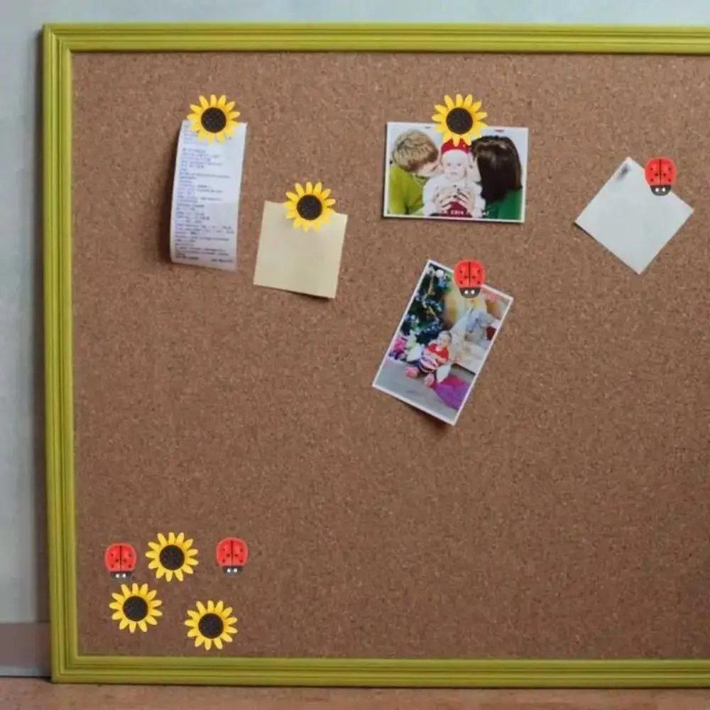 Канцелярские кнопки с пчелами и подсолнухом