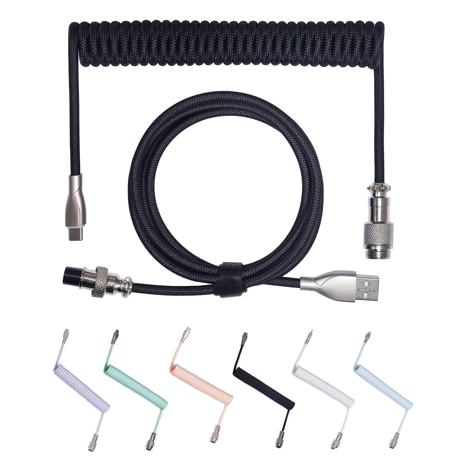 59-дюймовый механический кабель-авиатор с клавиатурой usb a к type-c - Фотография_2