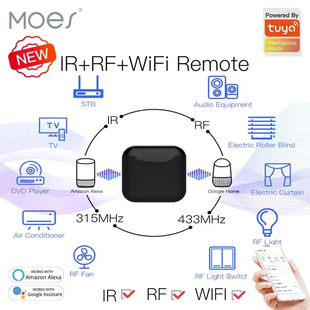 Moes wifi rf ir универсальный пульт