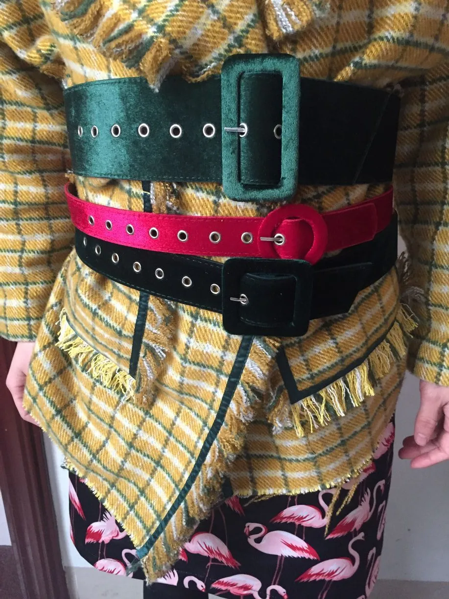 Женский бархатный ремень