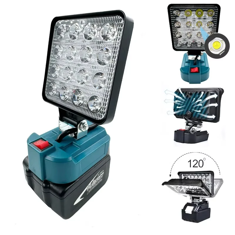 4-дюймовый беспроводной светодиодный рабочий фонарь для makita 14