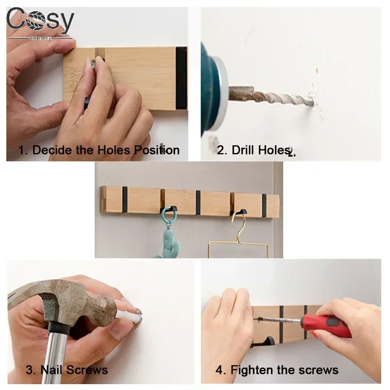 Деревянный невидимый крючок для ванной комнаты - Фотография_5