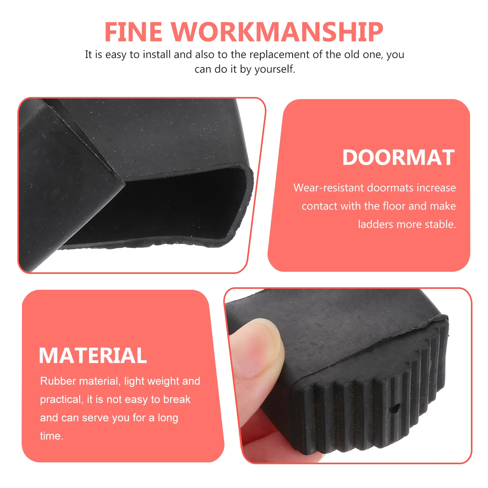 Нескользящие нескользящие резиновые подушечки для ножек лестницы - Фотография_5