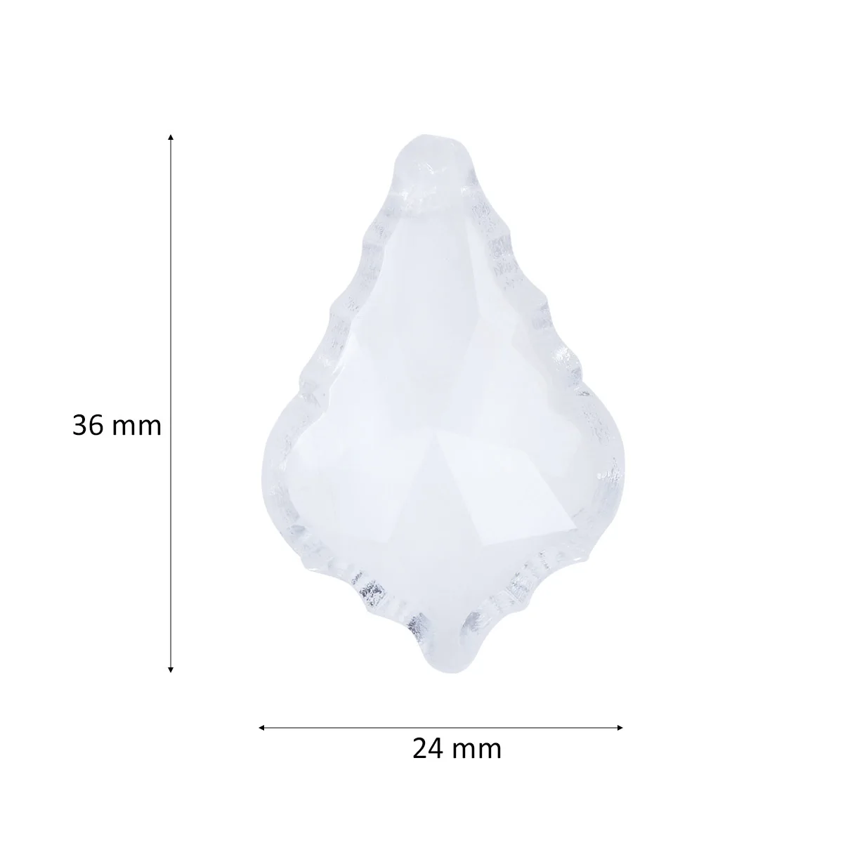 Хрустальный кулон в виде кленового листа