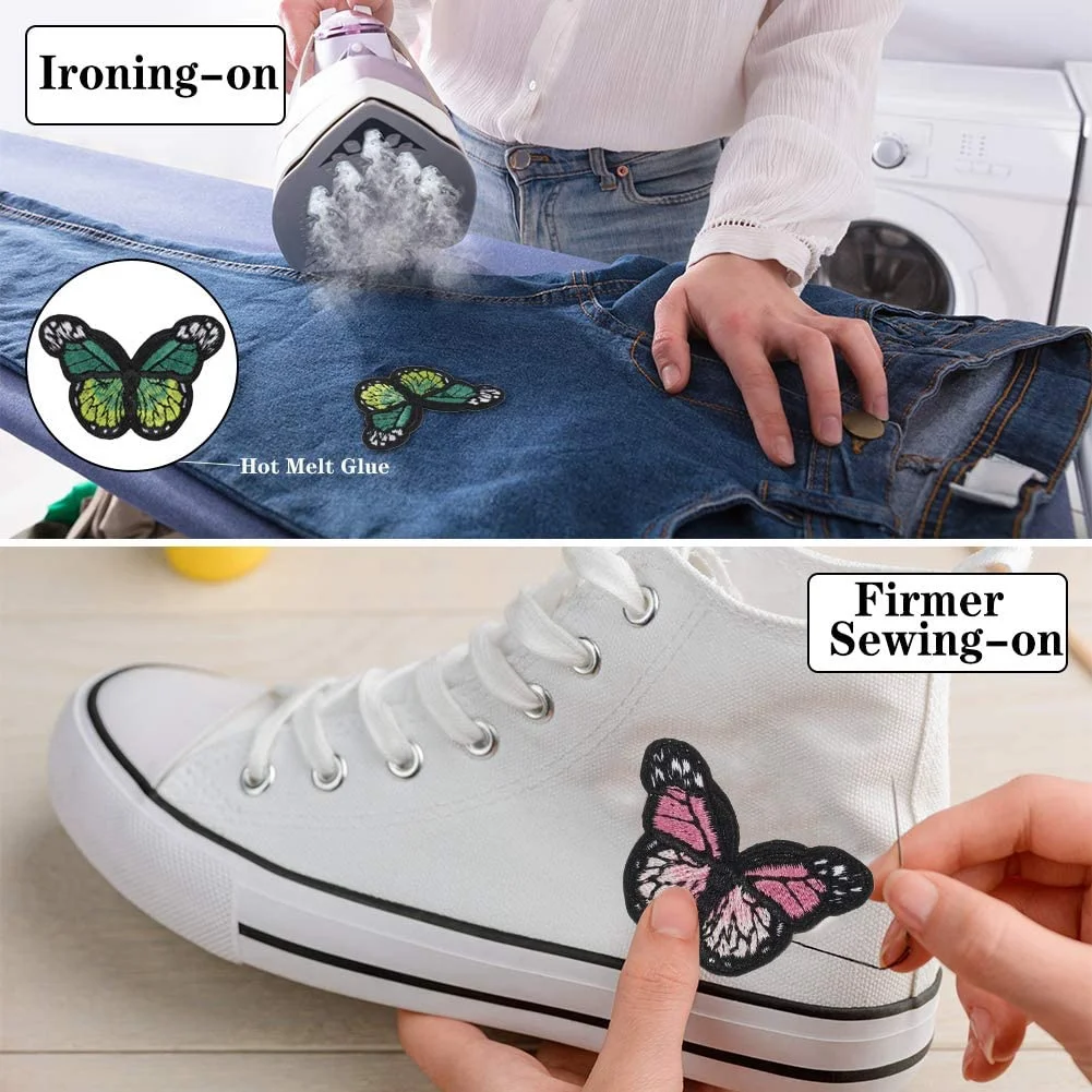 Железные нашивки с бабочками - Фотография_3