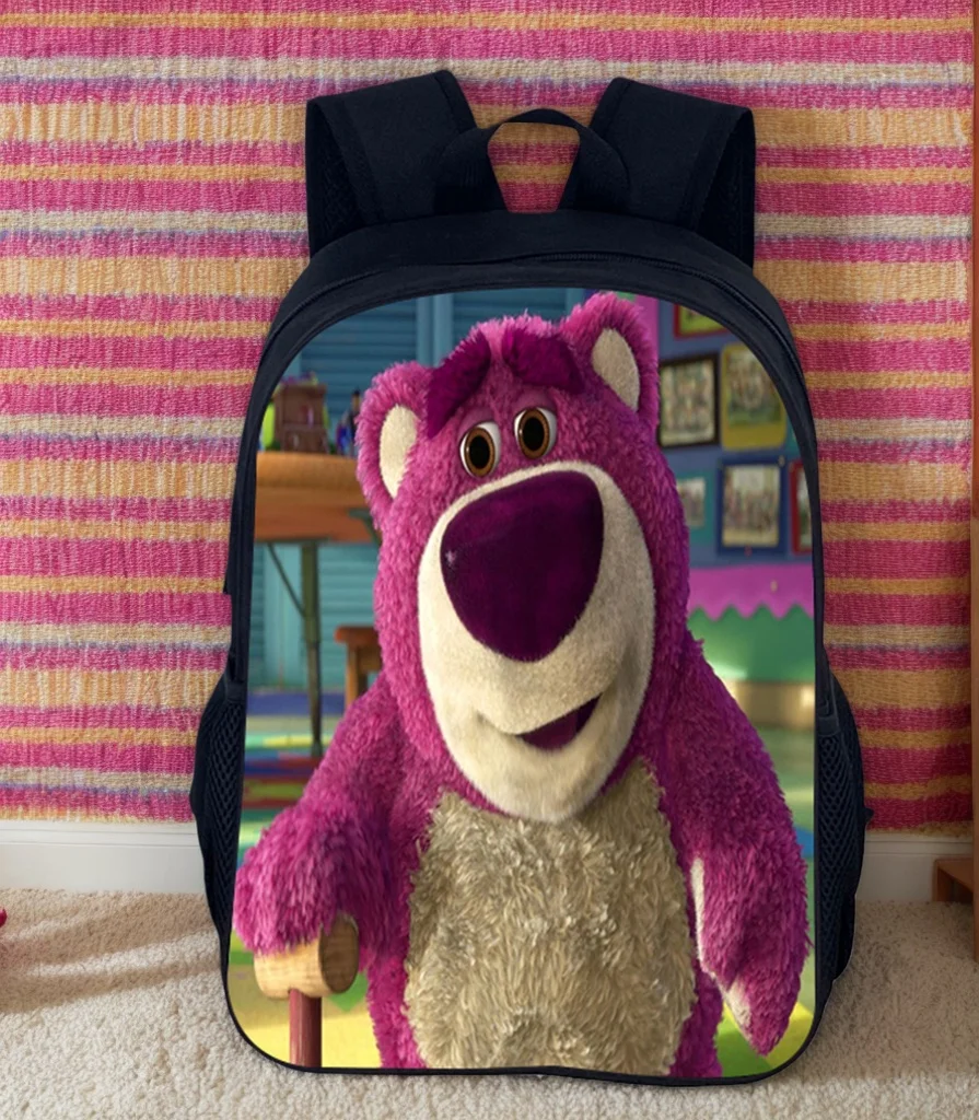 Детский милый рюкзак с медведем lotso huggin для мальчиков и девочек