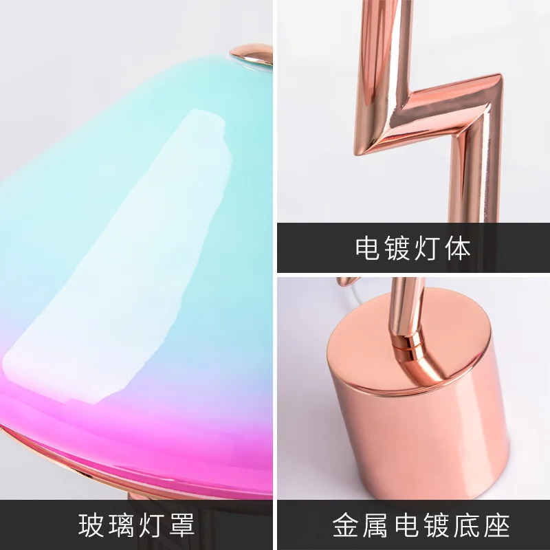 Скандинавская настольная лампа с грибами и молниями для девочек - Фотография_4