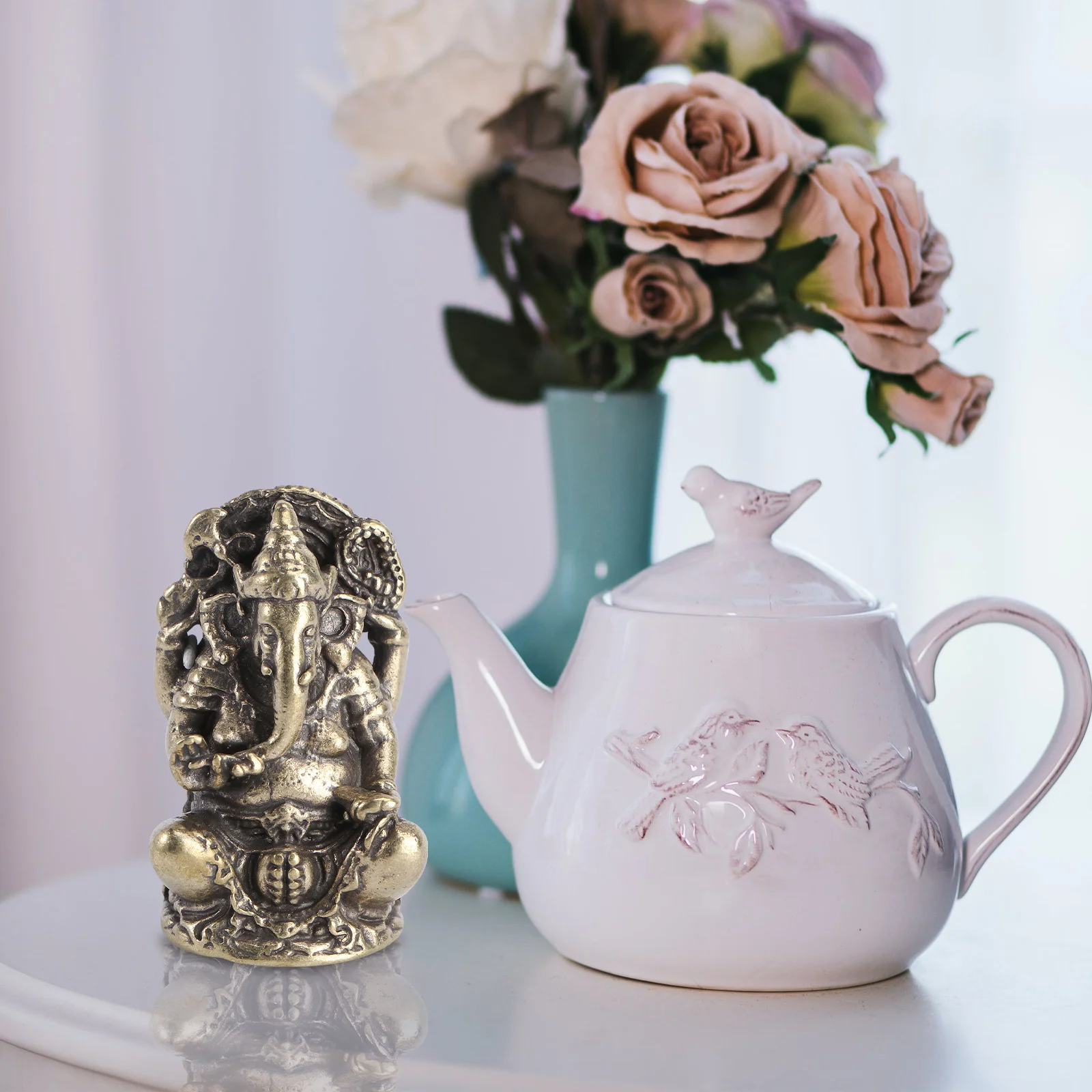 Твердая медная статуя бога слона - Фотография_2