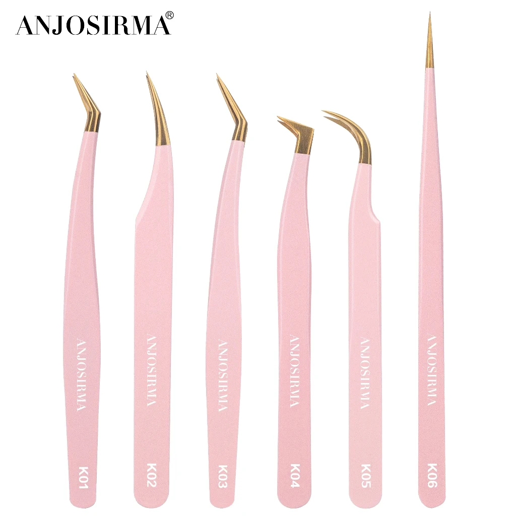 Розовые золотые пинцеты anjosirma - Фотография_5