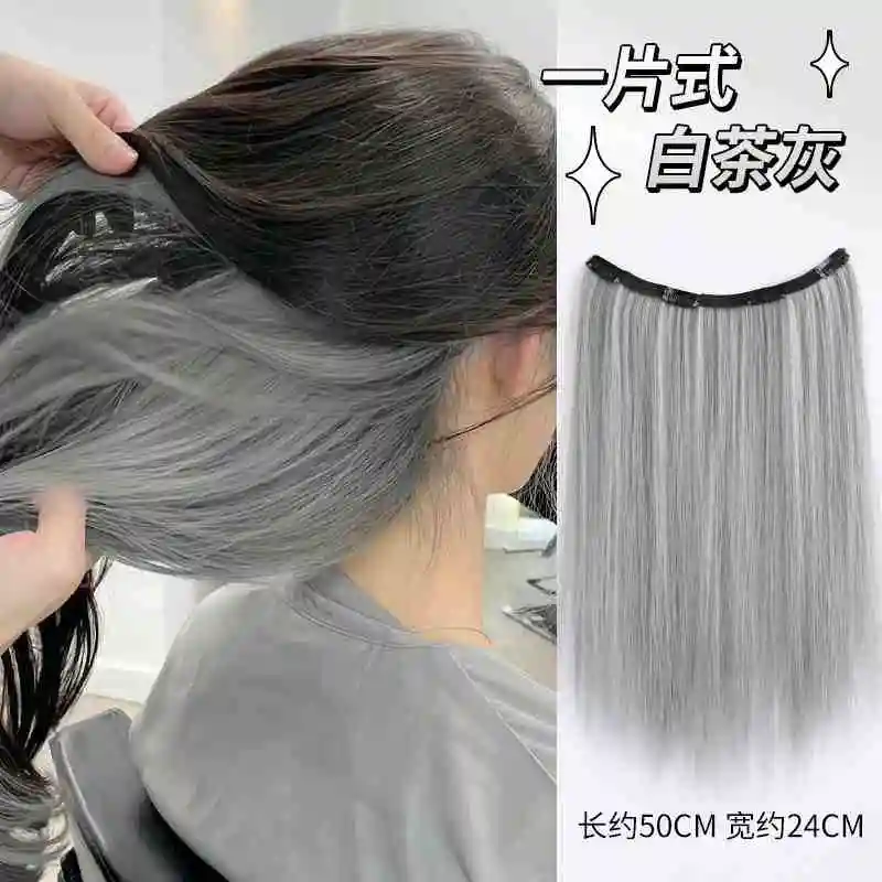 V-образный цельный синтетический 4 зажима для наращивания волос - Фотография_2