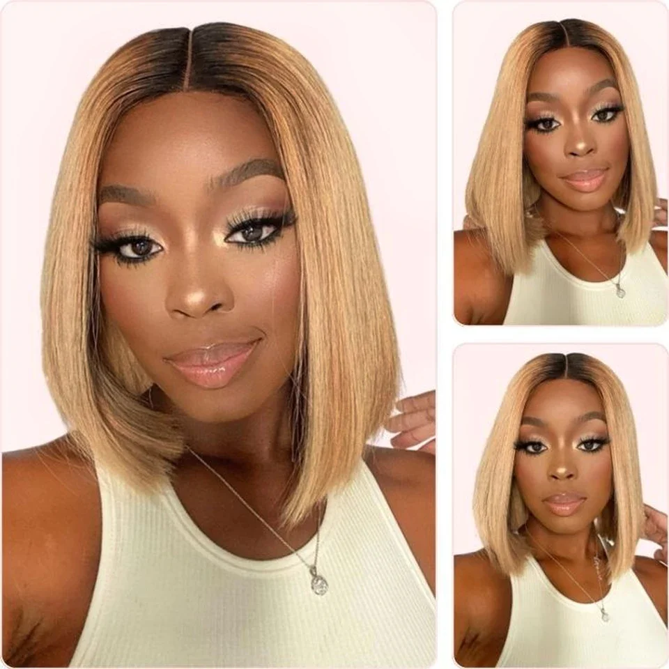 Ombre straight bob 13x6x2 парики - Фотография_6