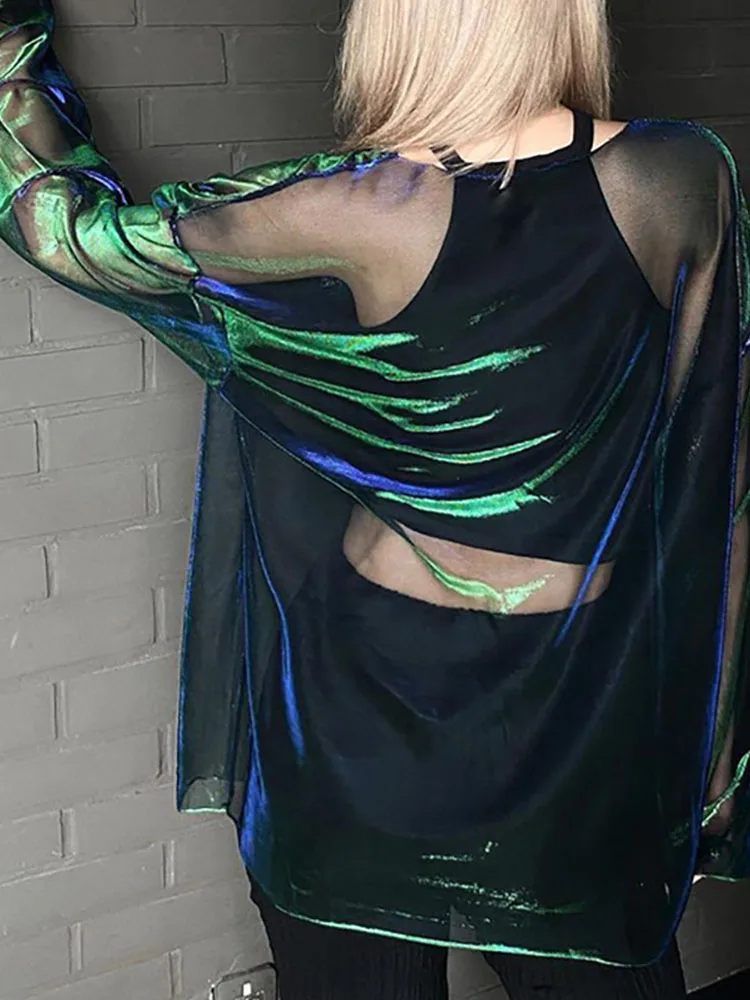 Однотонная прозрачная футболка - Фотография_2