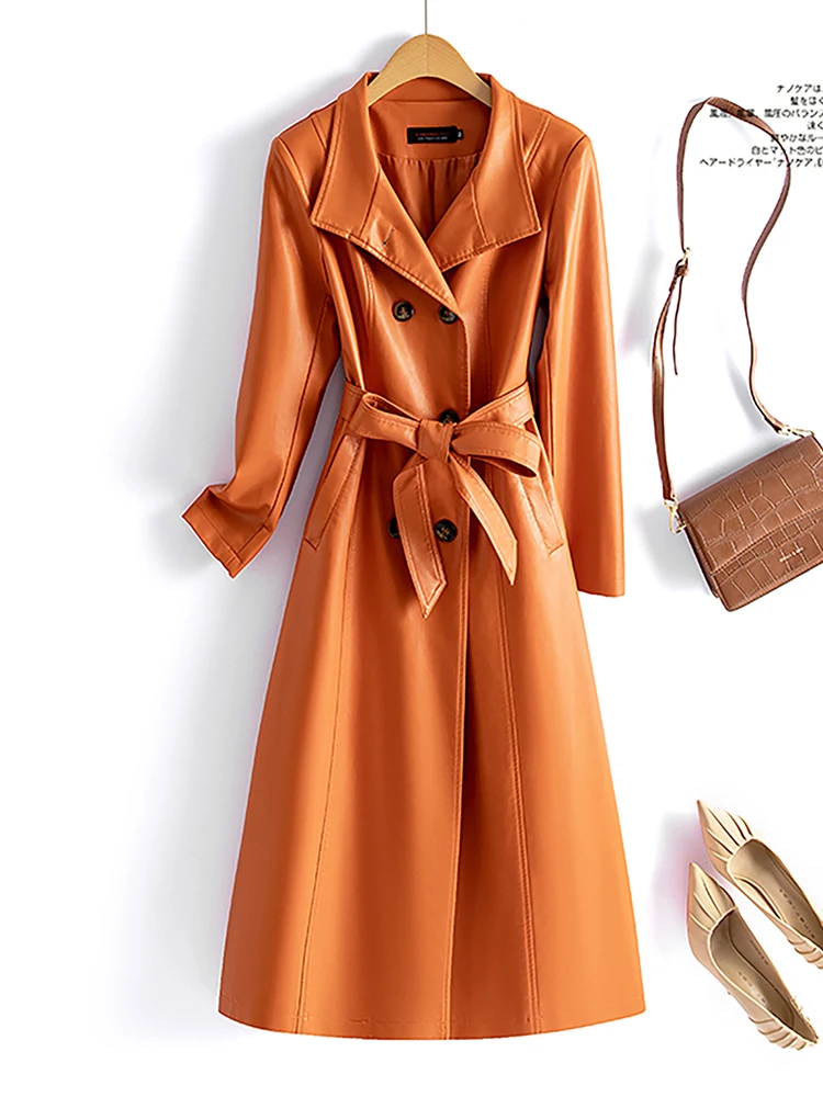 Женский тренчкот из овечьей кожи - Фотография_4