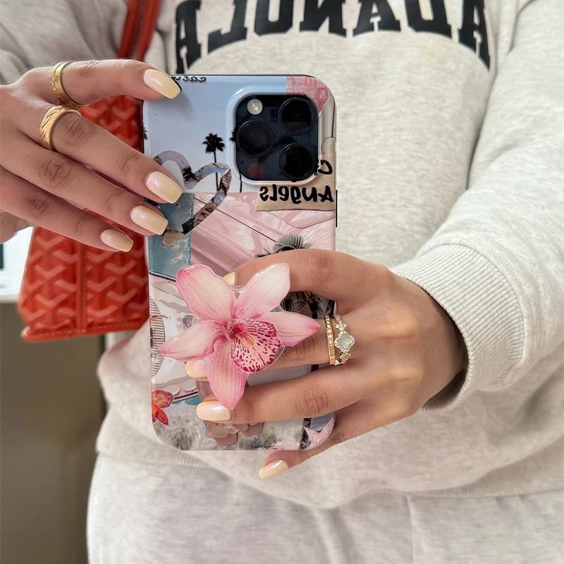 Новая подставка для телефона с орхидеей