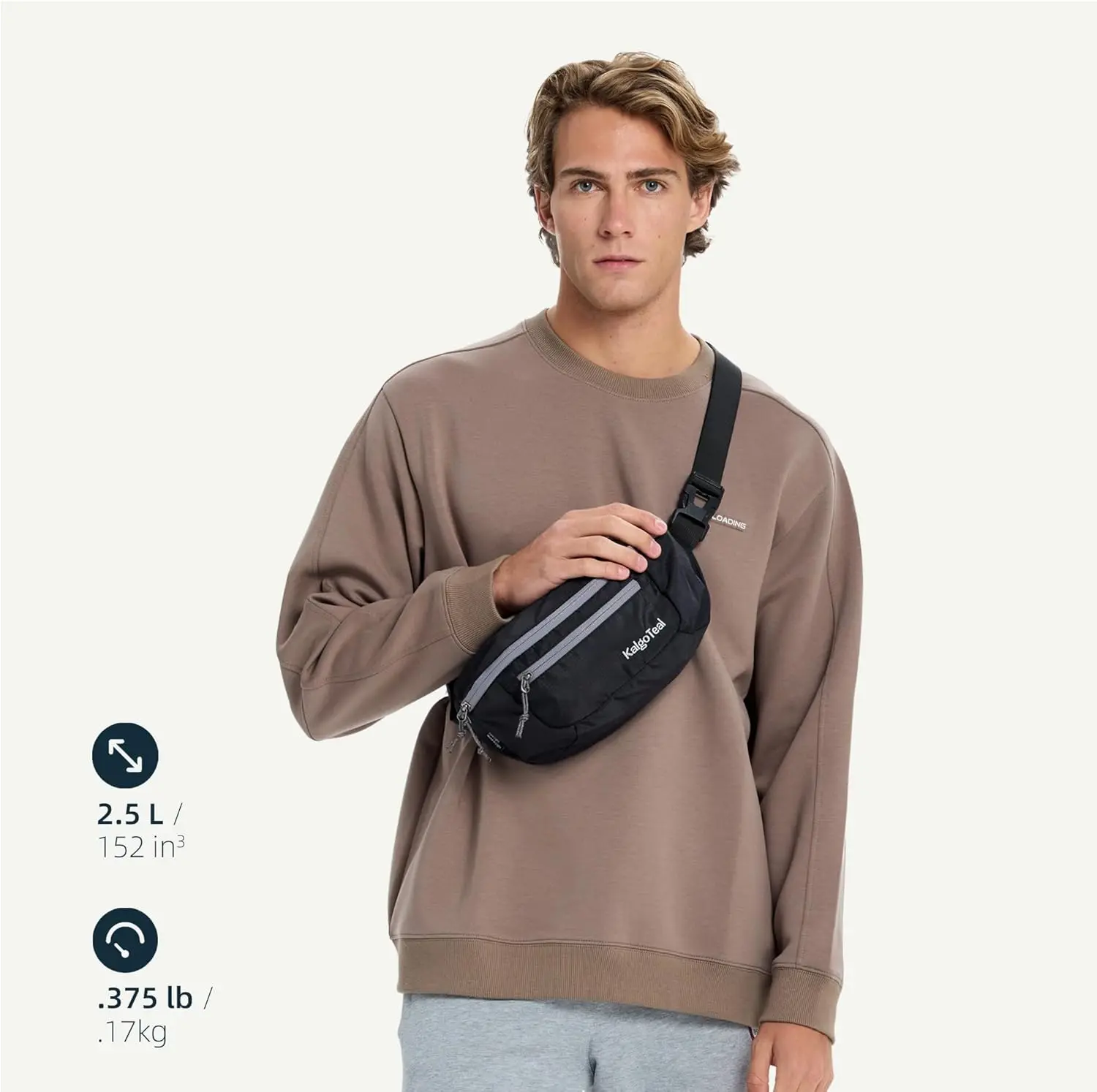 Сверхлегкая дорожная поясная сумка объемом 2 - Фотография_2