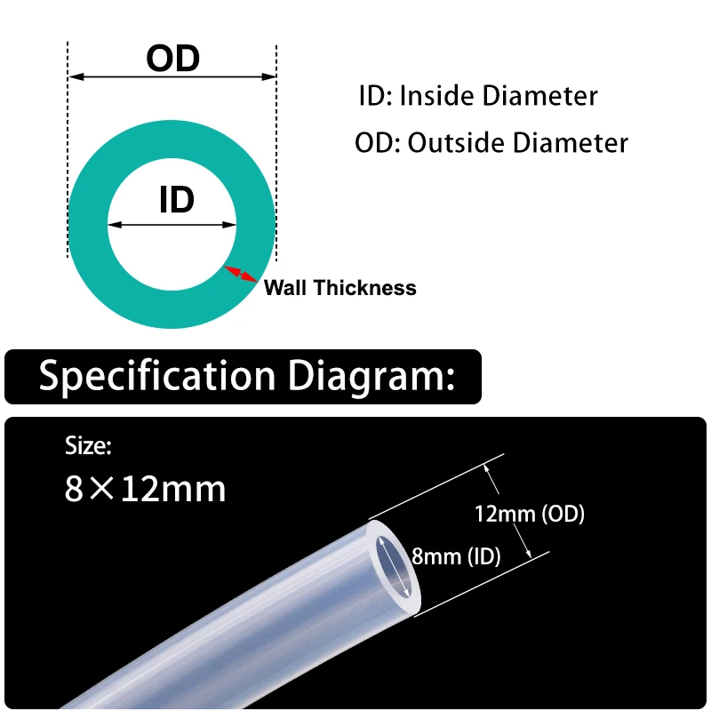 Розовый силиконовый шланг 1/2/5/10 м - Фотография_2