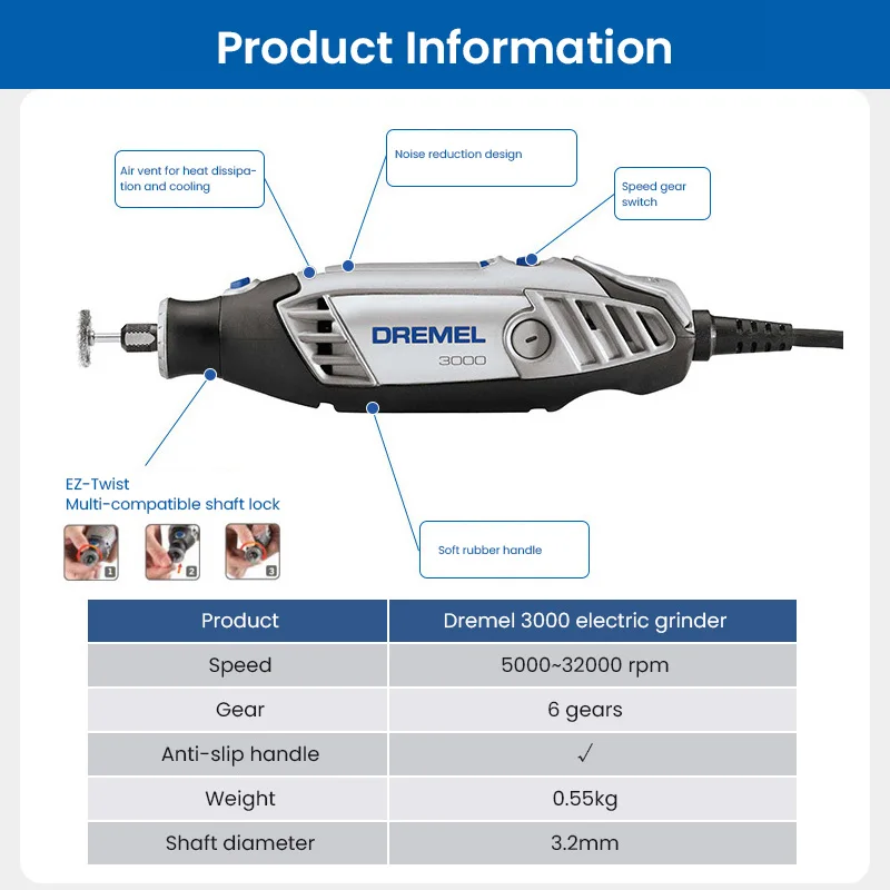 Электрическая шлифовальная машина dremel 3000 - Фотография_6