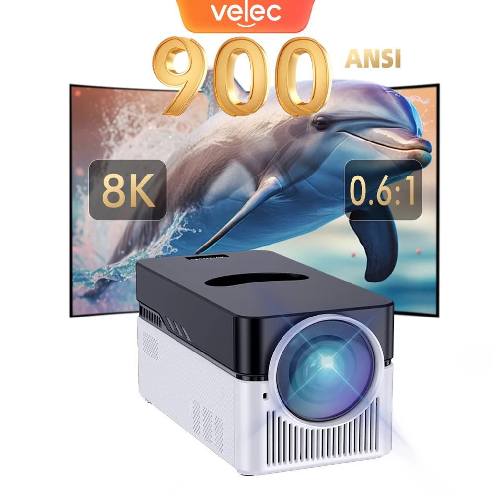 Проектор velec hy450 pro с портативной ручкой 900ansi