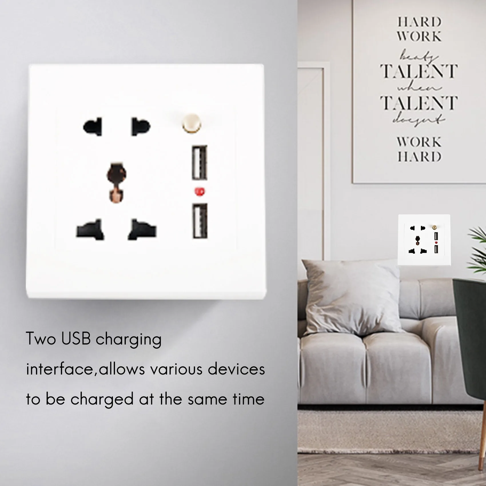 Универсальный двойной usb-адаптер для зарядного устройства - Фотография_2